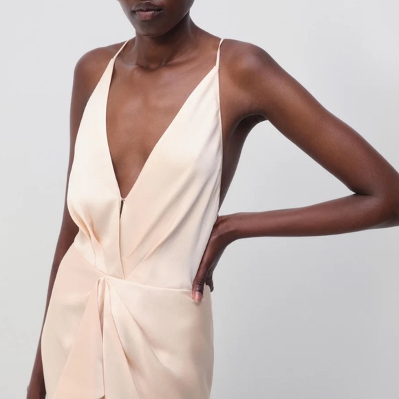 SIMKHAI Giana Ruffled MidiSlip Dress size 4 - Picture 2 of 4